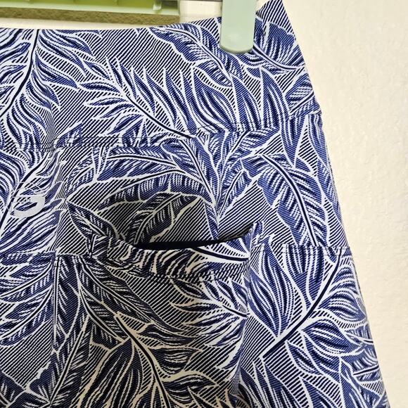 NWT foraygolf front pocket skirt navy white palm print skort tennis size small - Picture 8 of 8